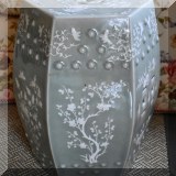 F09. Antique celadon garden stool. 